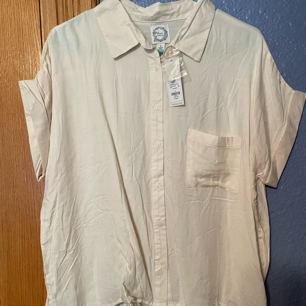 White Oversized Button Up
